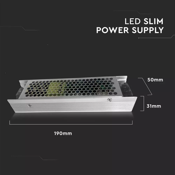 Τροφοδοτικό Μεταλλικό Slim IP20 DC:24V 120W V-TAC – 3262