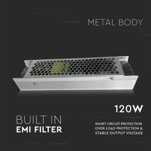 Τροφοδοτικό Μεταλλικό Slim IP20 DC:24V 120W V-TAC – 3262