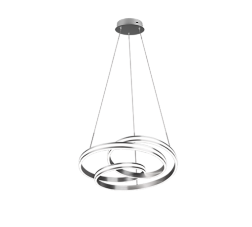 Κρεμαστό Φωτιστικό Trio Lighting  LED 60W Νίκελ Ματ Μεταλλικό Step Dimmable 7200lm  2300+3000+4000K – 326210107