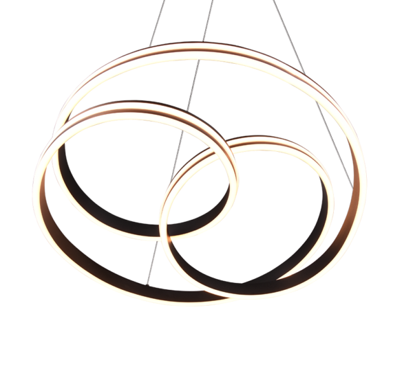 Κρεμαστό Φωτιστικό Trio Lighting  LED 60W Μαύρο Ματ Μεταλλικό Step Dimmable 7200lm  2300+3000+4000K – 326210132