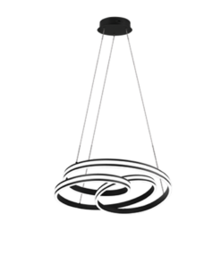 Κρεμαστό Φωτιστικό Trio Lighting LED 60W Μαύρο Ματ Μεταλλικό Step Dimmable 7200lm 2300+3000+4000K – 326210132