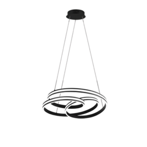 Κρεμαστό Φωτιστικό Trio Lighting  LED 60W Μαύρο Ματ Μεταλλικό Step Dimmable 7200lm  2300+3000+4000K – 326210132
