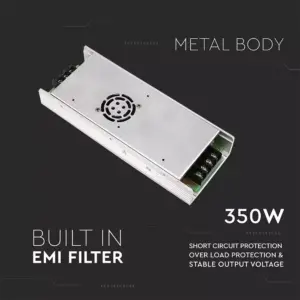 Τροφοδοτικό Μεταλλικό Slim IP20 DC:24V 350W V-TAC – 3263