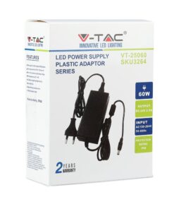 Τροφοδοτικό για LED 60W 24V IP44 Πλαστικό V-TAC – 3264