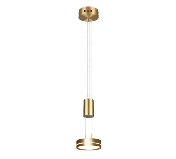 Κρεμαστό Φωτιστικό Trio Lighting  LED 9W Ορείχαλκος Αλουμίνιο Step Dimmable 1050lm  3000K – 326510108