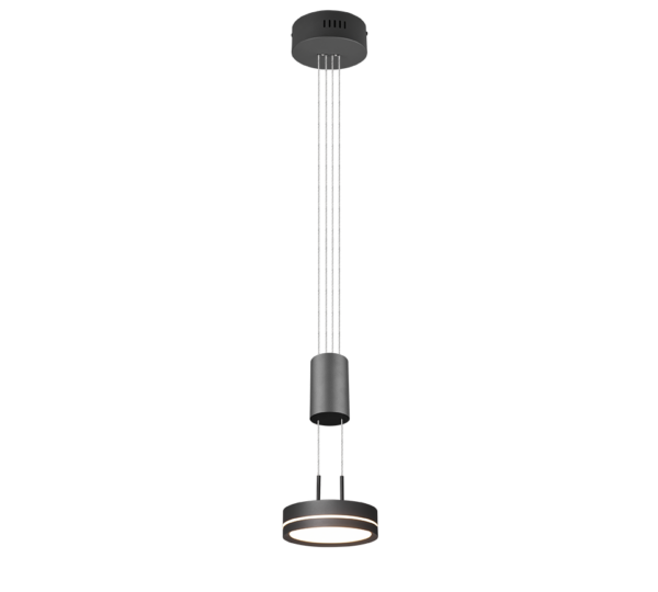 Κρεμαστό Φωτιστικό Trio Lighting  LED 9W Ανθρακί Αλουμίνιο Step Dimmable 1050lm  3000K – 326510142