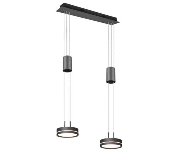 Κρεμαστό Φωτιστικό Trio Lighting  LED 9W Ανθρακί Αλουμίνιο Step Dimmable 1050lm  3000K - 326510242