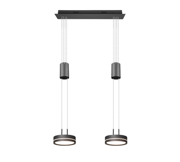 Κρεμαστό Φωτιστικό Trio Lighting  LED 9W Ανθρακί Αλουμίνιο Step Dimmable 1050lm  3000K – 326510242