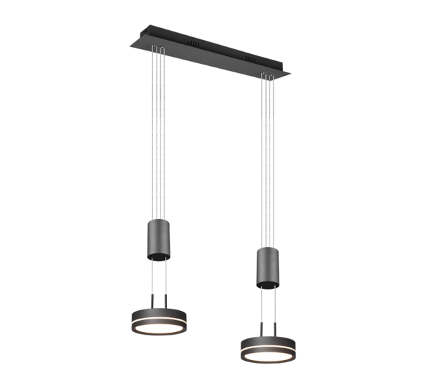 Κρεμαστό Φωτιστικό Trio Lighting  LED 9W Ανθρακί Αλουμίνιο Step Dimmable 1050lm  3000K – 326510242