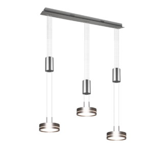 Κρεμαστό Φωτιστικό Trio Lighting  LED 9W Νίκελ Ματ Αλουμίνιο Step Dimmable 1050lm  3000K – 326510307