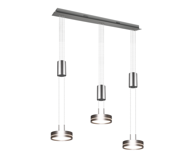 Κρεμαστό Φωτιστικό Trio Lighting  LED 9W Νίκελ Ματ Αλουμίνιο Step Dimmable 1050lm  3000K – 326510307