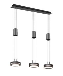 Κρεμαστό Φωτιστικό Trio Lighting LED 9W Ανθρακί Αλουμίνιο Step Dimmable 1050lm 3000K – 326510342