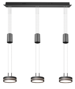 Κρεμαστό Φωτιστικό Trio Lighting LED 9W Ανθρακί Αλουμίνιο Step Dimmable 1050lm 3000K – 326510342