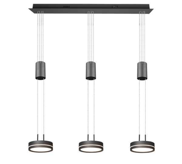 Κρεμαστό Φωτιστικό Trio Lighting  LED 9W Ανθρακί Αλουμίνιο Step Dimmable 1050lm  3000K – 326510342