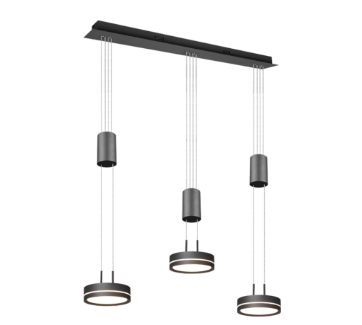 Κρεμαστό Φωτιστικό Trio Lighting  LED 9W Ανθρακί Αλουμίνιο Step Dimmable 1050lm  3000K – 326510342