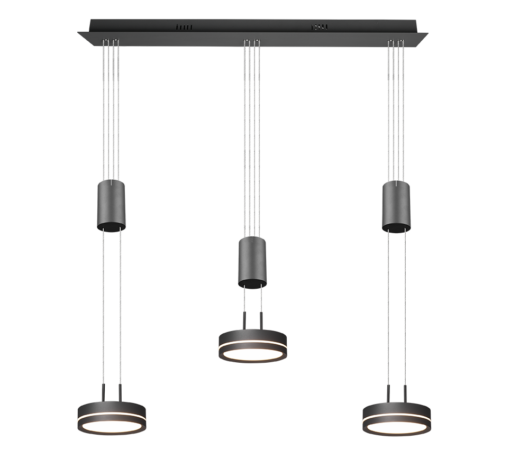 Κρεμαστό Φωτιστικό Trio Lighting  LED 9W Ανθρακί Αλουμίνιο Step Dimmable 1050lm  3000K – 326510342