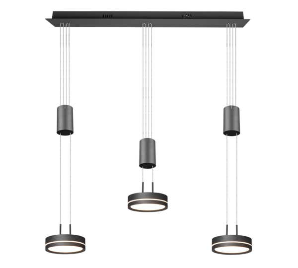 Κρεμαστό Φωτιστικό Trio Lighting  LED 9W Ανθρακί Αλουμίνιο Step Dimmable 1050lm  3000K – 326510342
