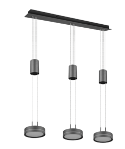 Κρεμαστό Φωτιστικό Trio Lighting LED 9W Ανθρακί Αλουμίνιο Step Dimmable 1050lm 3000K – 326510342