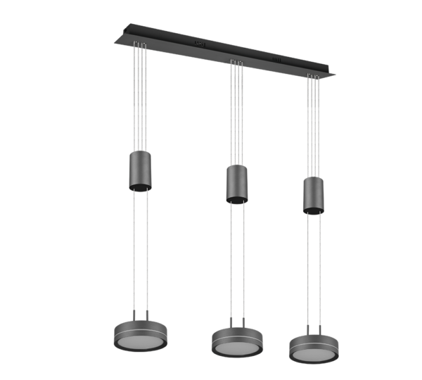 Κρεμαστό Φωτιστικό Trio Lighting  LED 9W Ανθρακί Αλουμίνιο Step Dimmable 1050lm  3000K – 326510342