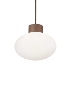 IDEAL LUX Κρεμαστό Φωτιστικό CLIO 1xE27 IP44 Καφέ Χρώματος – 326801