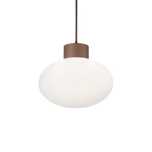 IDEAL LUX Κρεμαστό Φωτιστικό CLIO 1xE27 IP44 Καφέ Χρώματος – 326801