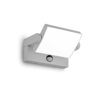 IDEAL LUX Επιτοίχιος Προβολέας SWIPE LED 21W 3000K  IP54 με Αισθητήρα Κίνησης Γκρι Χρώματος – 326870