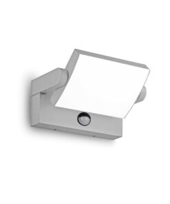 IDEAL LUX Επιτοίχιος Προβολέας SWIPE LED 21W 3000K IP54 με Αισθητήρα Κίνησης Γκρι Χρώματος – 326870