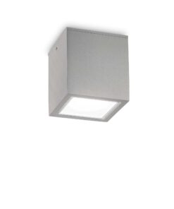 IDEAL LUX Φωτιστικό Οροφής TECHO 1xGU10 IP54 Γκρι Χρώματος – 326887