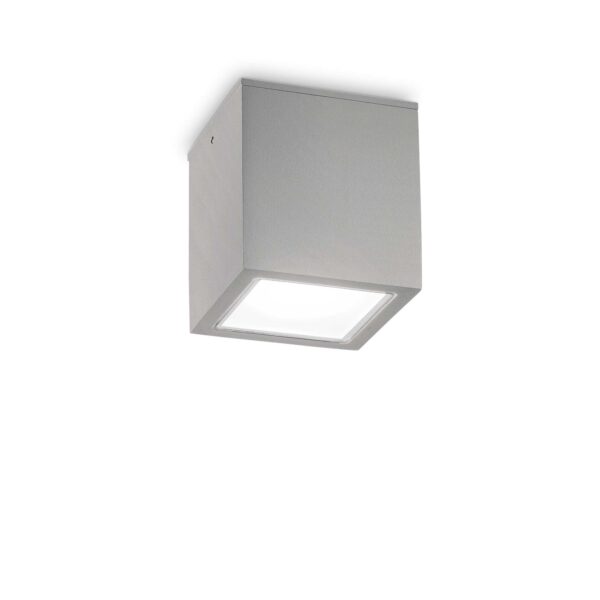 IDEAL LUX Φωτιστικό Οροφής TECHO 1xGU10 IP54 Γκρι Χρώματος - 326887