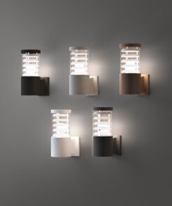 IDEAL LUX Επιτοίχιο Αλουμινίου Φωτιστικό Βεράντας TRONCO 1xE27 IP44 Καφέ Χρώματος – 326962