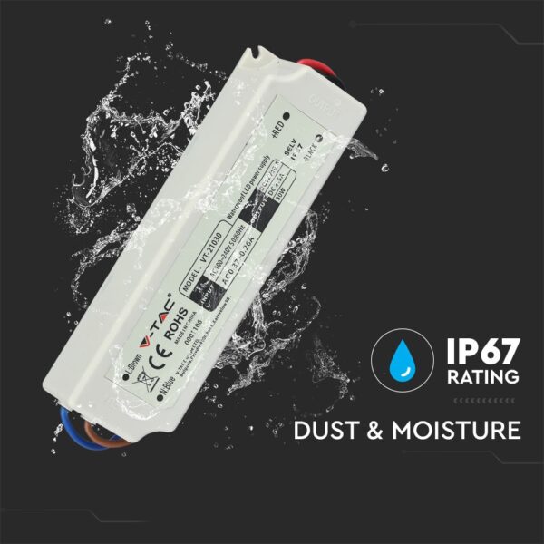 Τροφοδοτικό Αδιάβροχο IP67 DC:12V 30W V-TAC – 3271