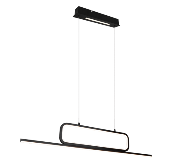 Κρεμαστό Φωτιστικό Trio Lighting  LED 38W Μαύρο Ματ Μεταλλικό Step Dimmable 4500lm  3000K - 327210332