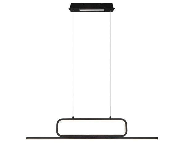 Κρεμαστό Φωτιστικό Trio Lighting  LED 38W Μαύρο Ματ Μεταλλικό Step Dimmable 4500lm  3000K – 327210332