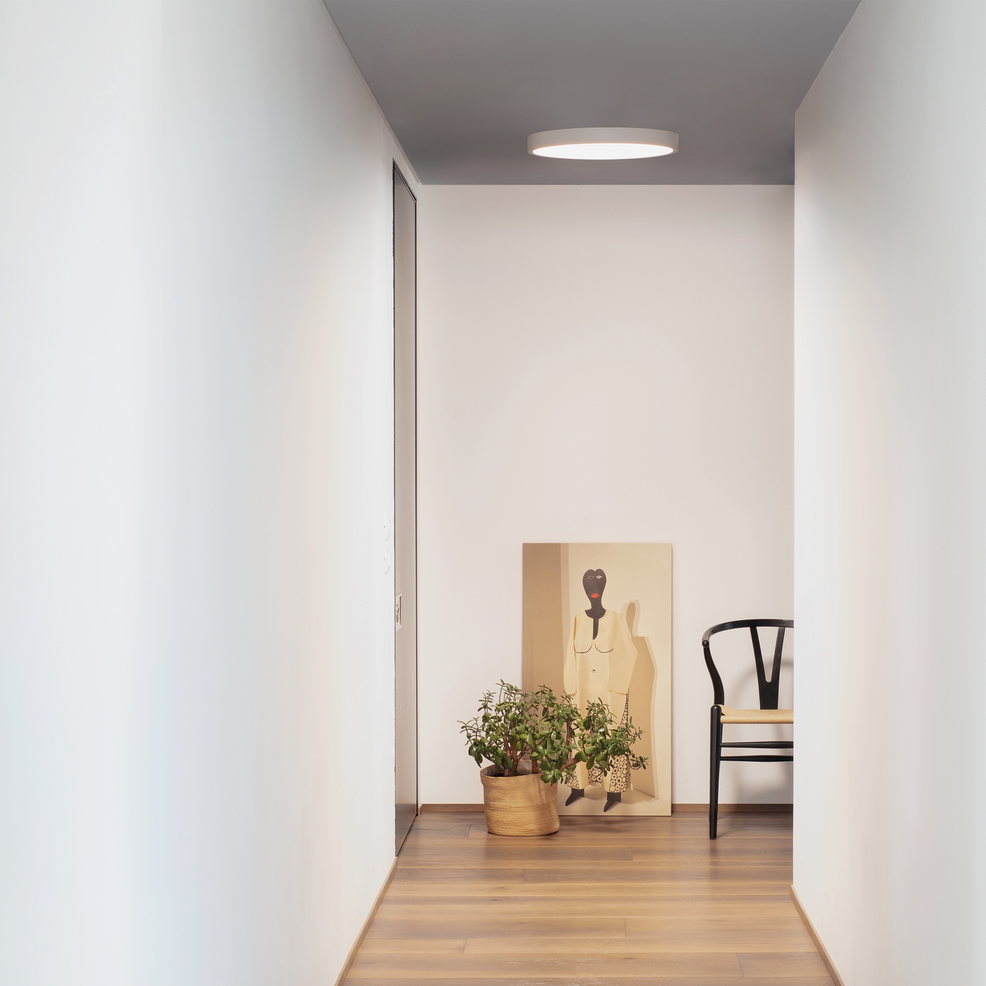 IDEAL LUX Φωτιστικό Οροφής RAY PL LED 26W 3000K-4000K IP44 Mαύρου Χρώματος – 327600