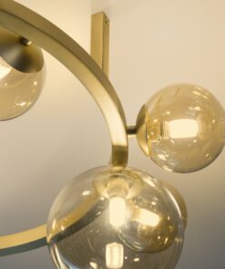 IDEAL LUX Φωτιστικό Οροφής PERLAGE 10xG9 Χρυσού Χρώματος – 327808