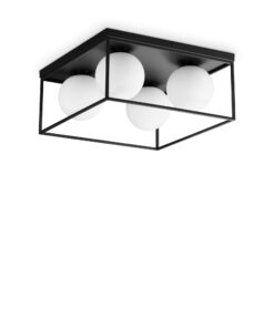 IDEAL LUX Φωτιστικό Οροφής LINGOTTO Μαύρου Χρώματος – 327860