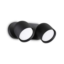 IDEAL LUX Επιτοίχιο Φωτιστικό DODO 2xGX53 Μαύρου Χρώματος – 327938