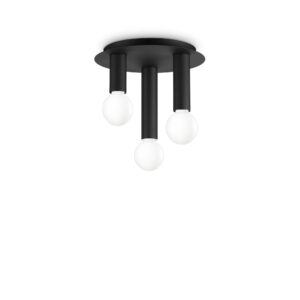 IDEAL LUX Φωτιστικό Οροφής PETIT 3xE27 Μαύρου Χρώματος – 327952