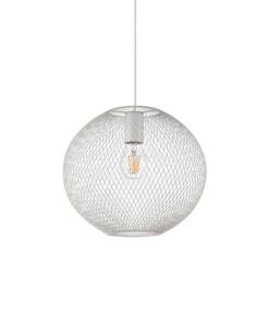 IDEAL LUX Κρεμαστό Φωτιστικό NET 1xE27 Λευκού Χρώματος – 328102