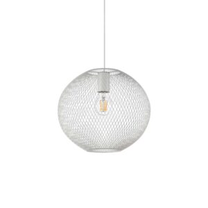 IDEAL LUX Κρεμαστό Φωτιστικό NET 1xE27 Λευκού Χρώματος – 328102