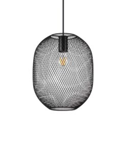IDEAL LUX Κρεμαστό Φωτιστικό NET 1xE27 Μαύρου Χρώματος – 328119