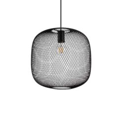 IDEAL LUX Κρεμαστό Φωτιστικό NET 1xE27 Μαύρου Χρώματος – 328126