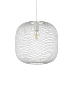 IDEAL LUX Κρεμαστό Φωτιστικό NET 1xE27 Λευκού Χρώματος – 328133