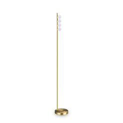 IDEAL LUX Φωτιστικό Δαπέδου PING PONG LED 12W 3000K Χρυσού Χρώματος – 328324