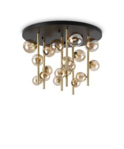 IDEAL LUX Φωτιστικό Οροφής PERLAGE 18xG9 Χρυσού Χρώματος – 328379
