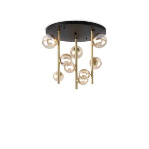 IDEAL LUX Φωτιστικό Οροφής PERLAGE 11xG9 Χρυσού Χρώματος – 328409
