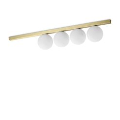 IDEAL LUX Φωτιστικό Οροφής BINOMIO 4xG9 Χρυσού Χρώματος – 328461