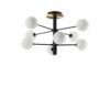 IDEAL LUX Φωτιστικό Οροφής COSMOPOLITAN 8xG9 Μαύρου Χρώματος – 328485
