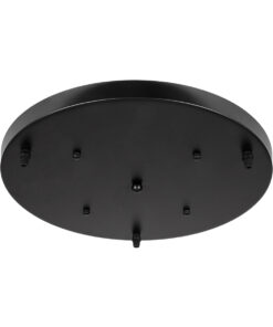 GloboStar® DIY 77541 Επιτοίχια Στρογγυλή Ροζέτα – Βάση για 3 Κρεμαστά Φωτιστικά – Φ40 x Υ3cm – Μαύρο – Μεταλλικό – 5 Χρόνια Εγγύηση