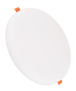 GloboStar® 60192 Χωνευτό LED Panel FrameLess Φ22cm 33W 3492lm 180° AC 220-240V IP20 με Σύστημα Ρυθμιζόμενης Τρύπας Κοπής από 3.5εκ έως 20.5εκ – Φ22.2 x Υ2cm Φυσικό Λευκό 4500K – 3 Years Warranty